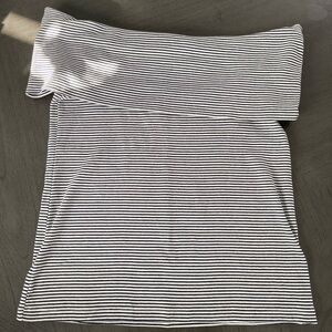 J. Crew Navy and White Striped Top